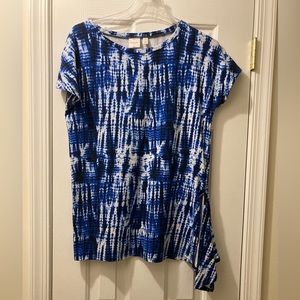 Blue and white Rafaella size small tunic top